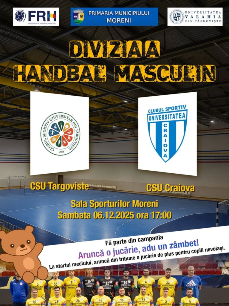 Handbal, emoție și fapte bune la Moreni!